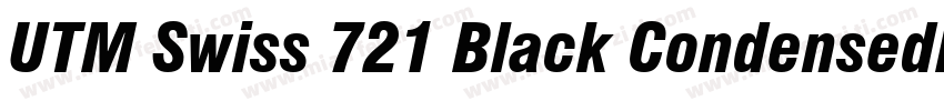 UTM Swiss 721 Black CondensedBebas字体转换